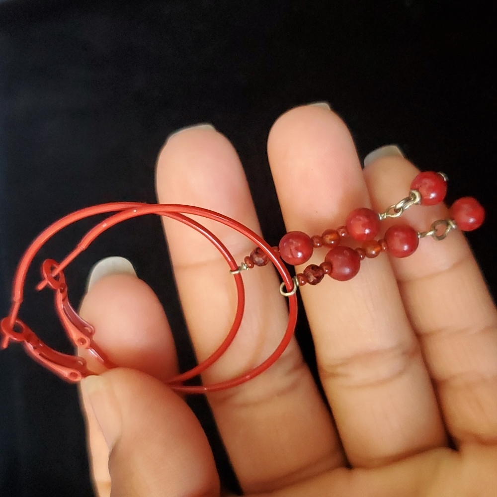 Redstone earrings.
